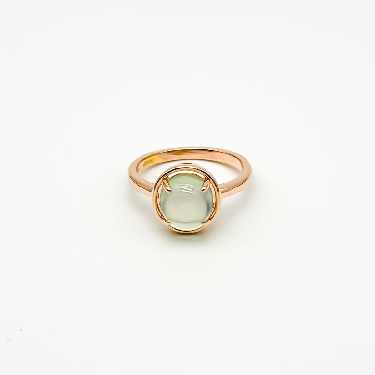 Prehnite Dewdrop Ring
