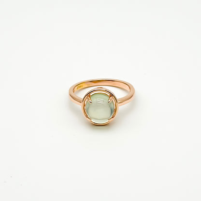 Prehnite Dewdrop Ring