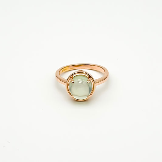 Prehnite Dewdrop Ring