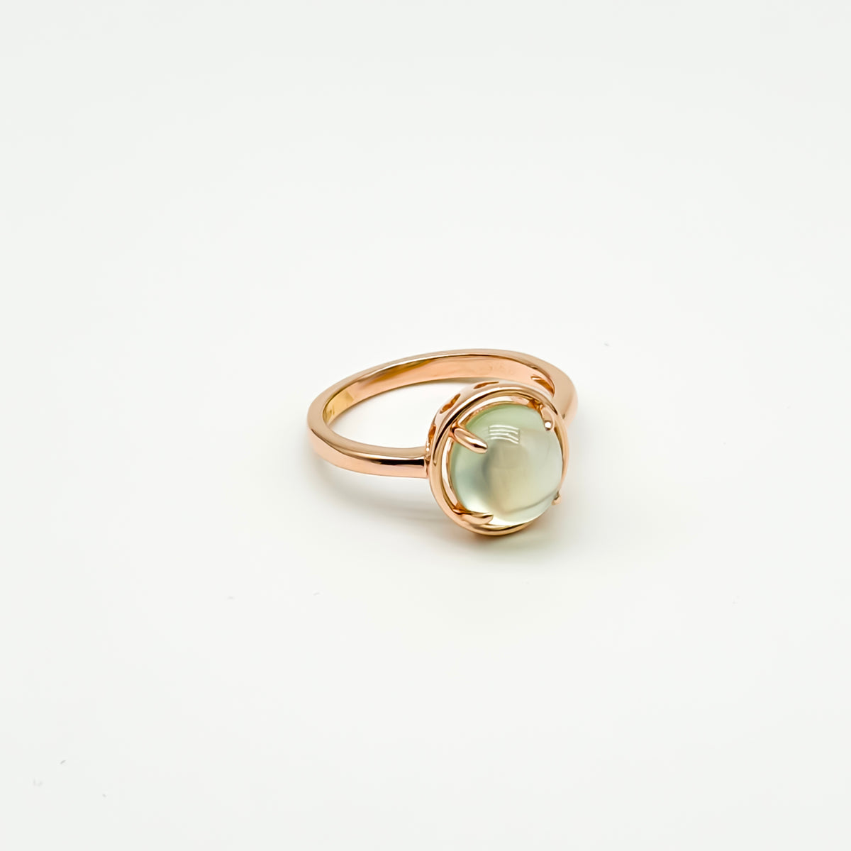 Prehnite Dewdrop Ring