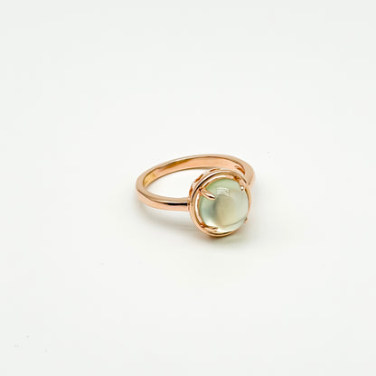 Prehnite Dewdrop Ring